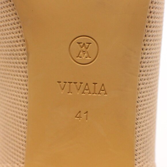 Vivaia Pointed-Toe Aria Block Heels Women's EU Size 41 Beige Shoes - Picture 3 of 11